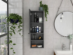 Miami Single Door Pantry, Four Shelves