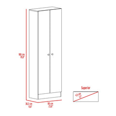 Virginia Double Door Storage Cabinet, Five Shelves