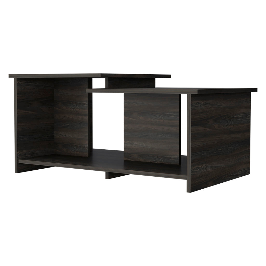 Waycross Coffee Table, One Large Shelf, Two Table Tops