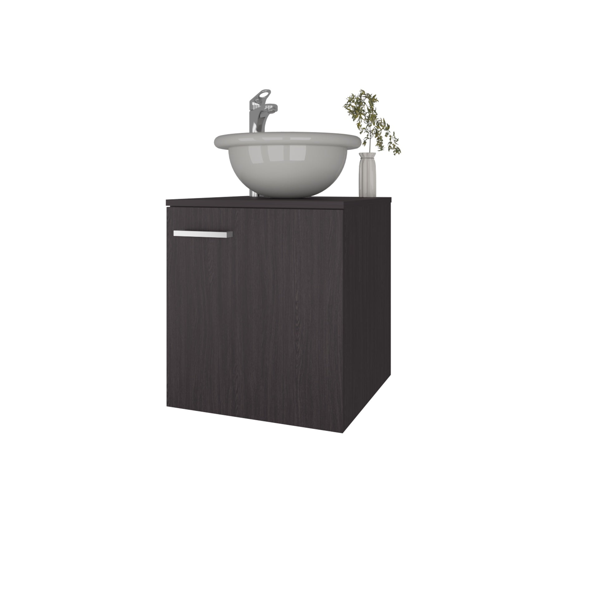 FM FURNITURE Pirtleville  Bathroom Vanity with Integrated Sink, Wenge