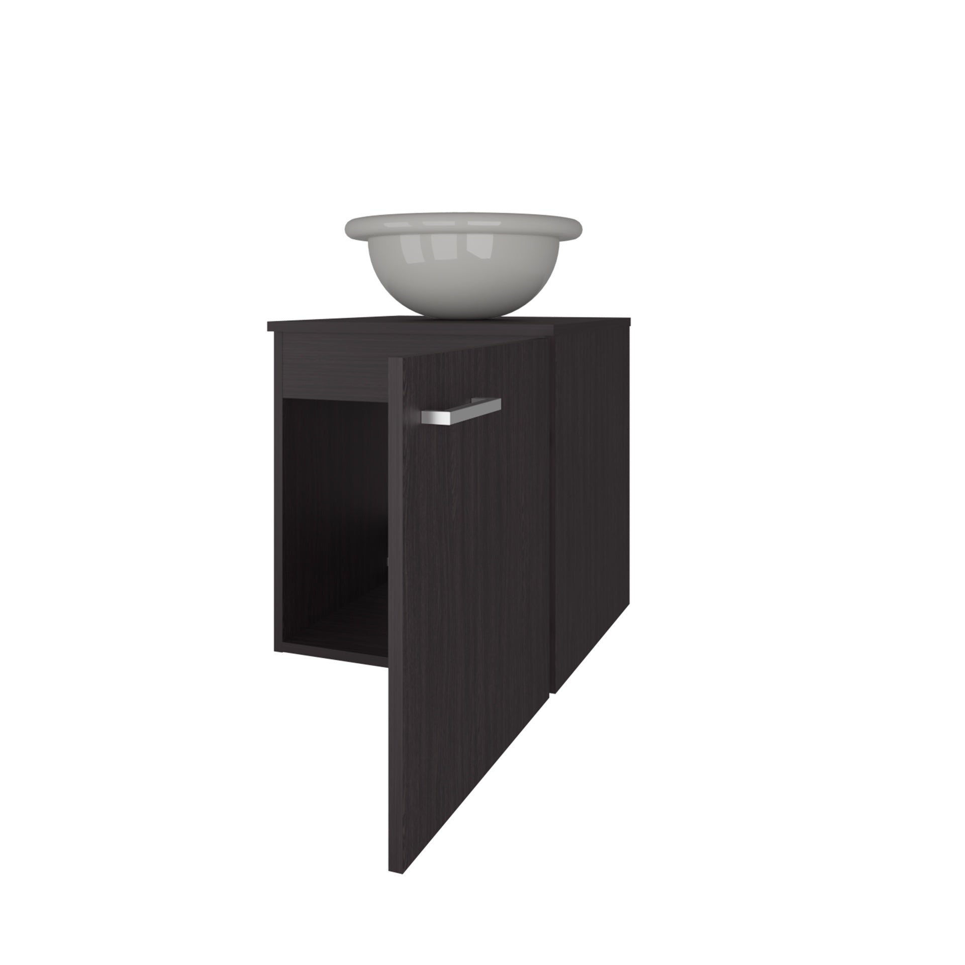 FM FURNITURE Pirtleville  Bathroom Vanity with Integrated Sink, Wenge