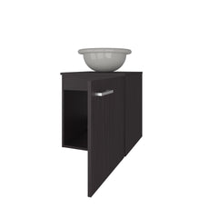 FM FURNITURE Pirtleville  Bathroom Vanity with Integrated Sink, Wenge