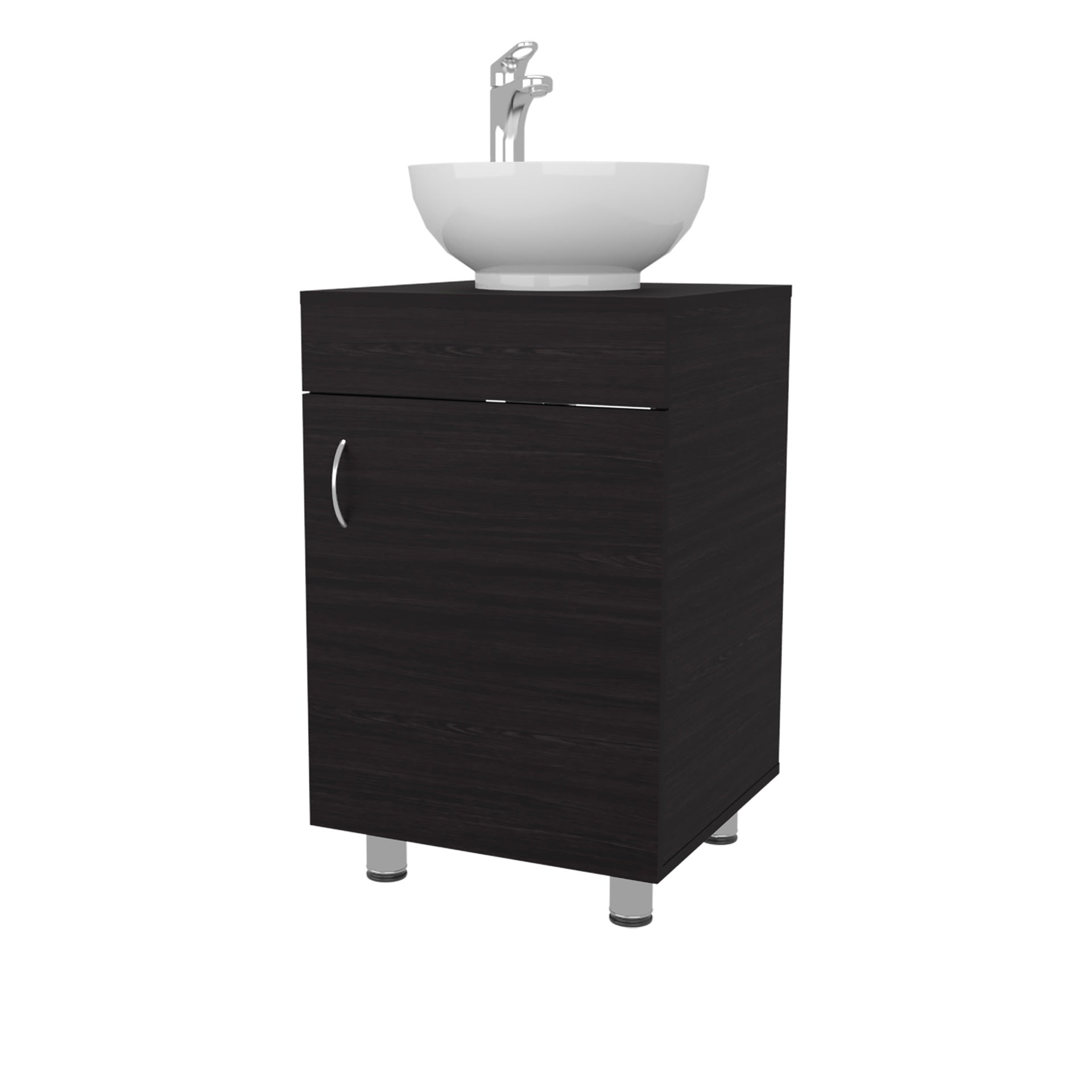 FM FURNITRE Loli Bathroom Vanity with Integrated Sink, Wengee