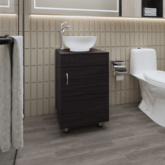 FM FURNITRE Loli Bathroom Vanity with Integrated Sink, Wengee