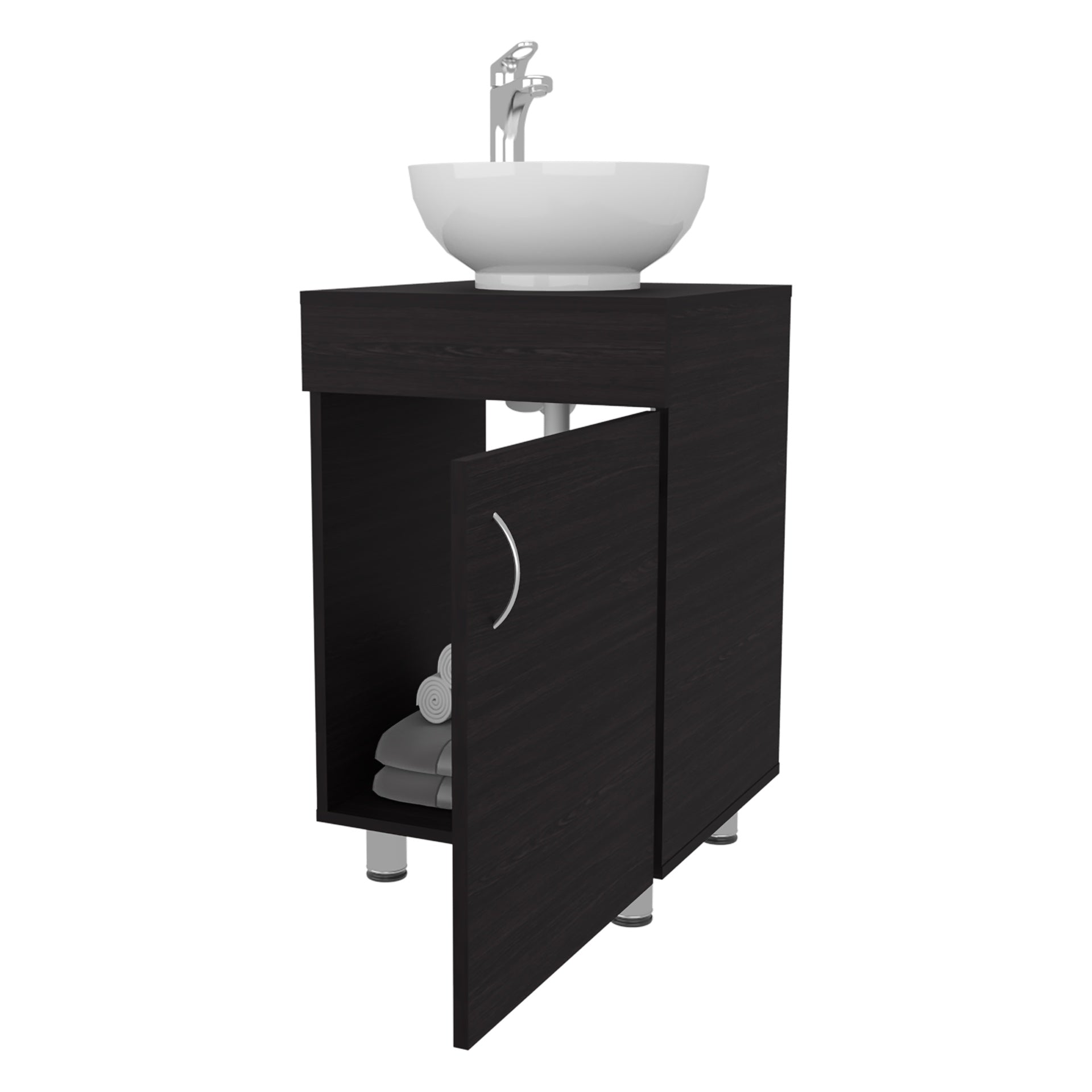 FM FURNITRE Loli Bathroom Vanity with Integrated Sink, Wengee