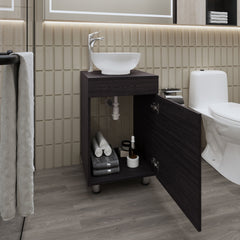 FM FURNITRE Loli Bathroom Vanity with Integrated Sink, Wengee