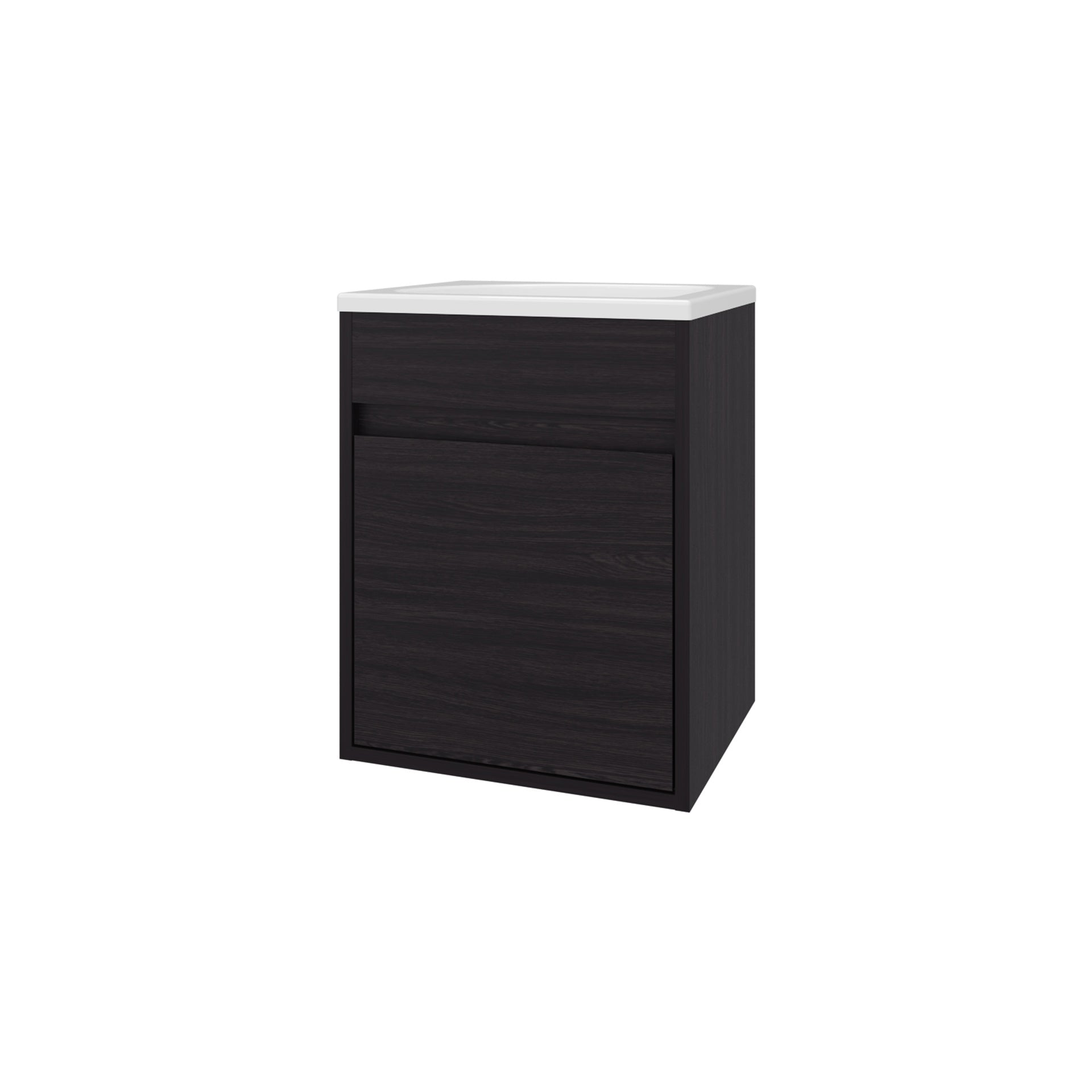 FM FURNITURE  Florence Bathroom Floating Vanity with Sink, 1 Door, Wengue