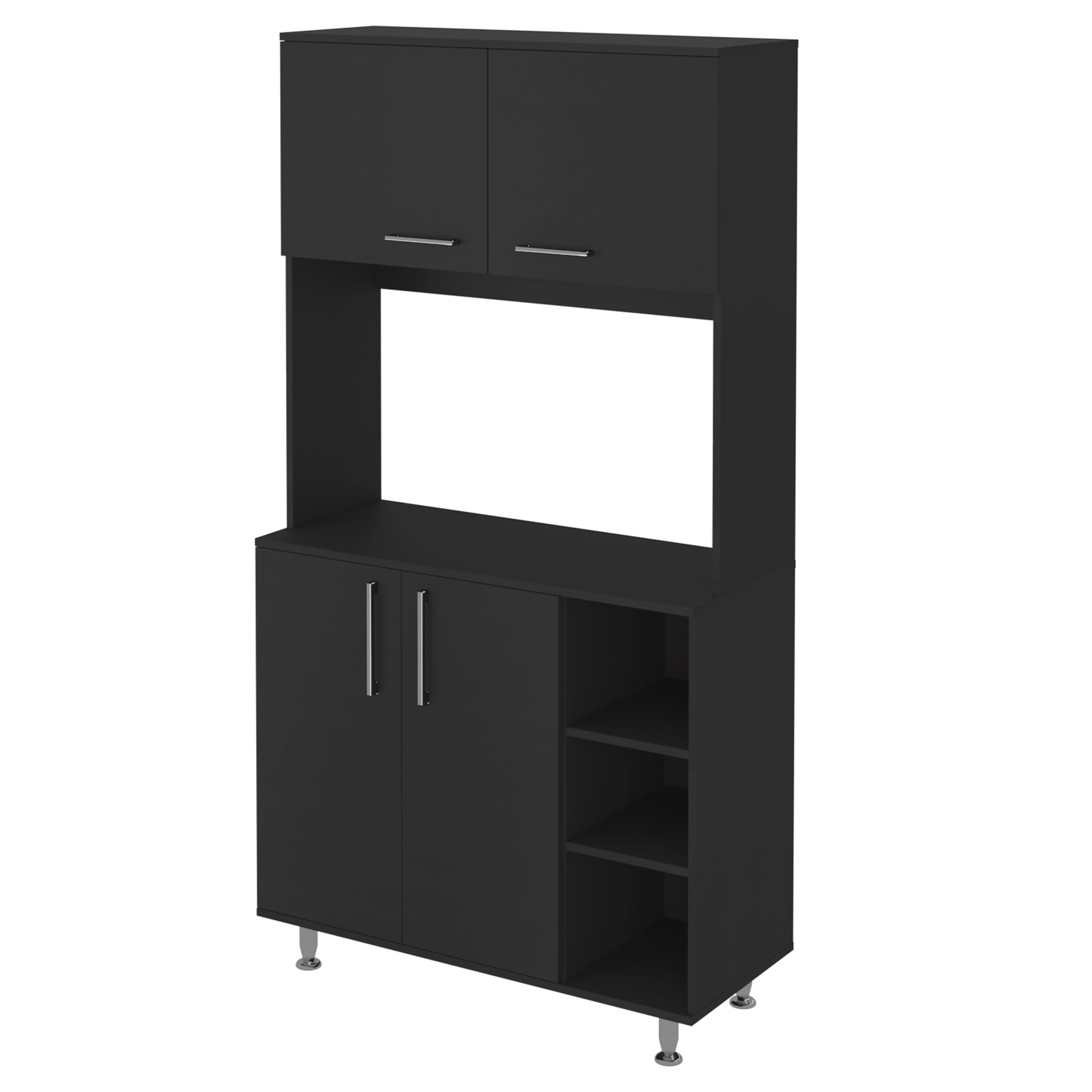 Colorado Pantry Cabinet, Three Open Shelves
