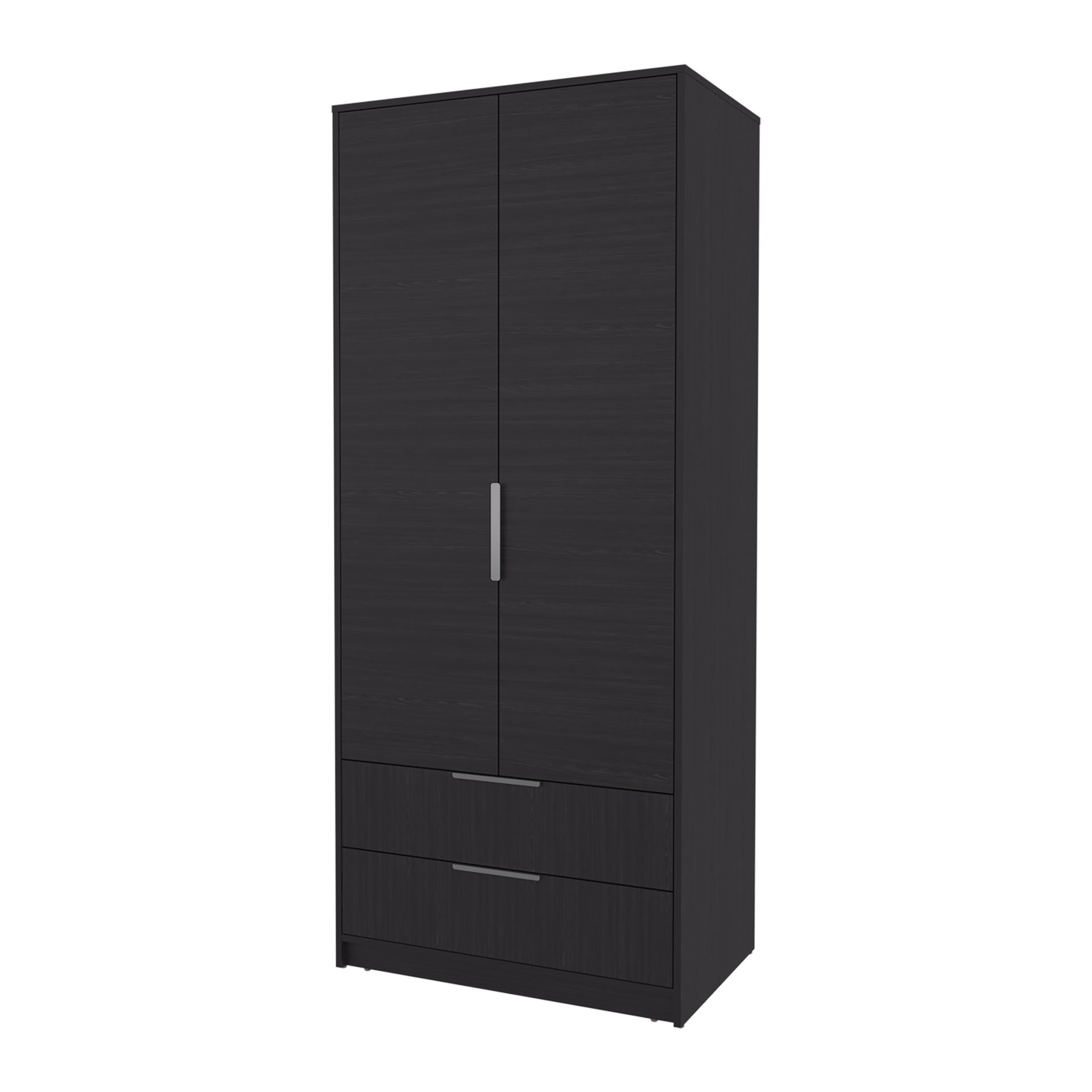 Forest 2 Door Wardrobe with Hanging Rod and 2 Drawers, Wengue