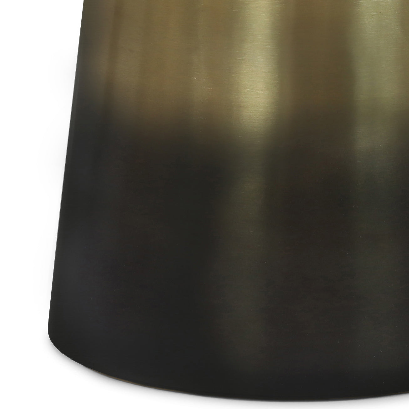 Toby 17 inch Wide Modern Industrial Metal Accent Table in Black/Gold Ombre Iron, Assembled