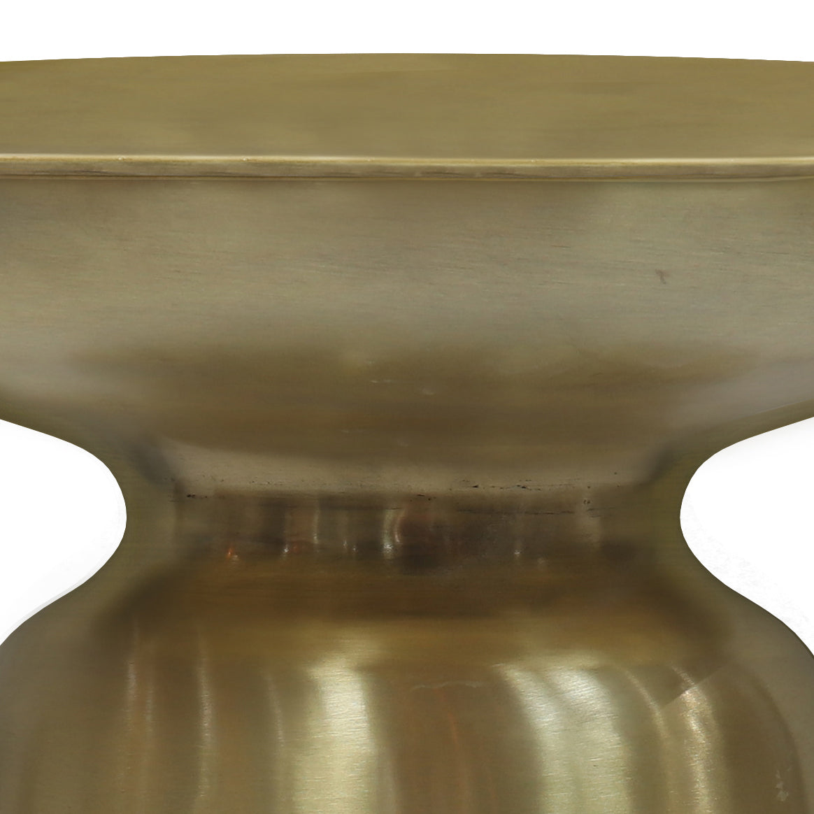 Toby 17 inch Wide Modern Industrial Metal Accent Table in Black/Gold Ombre Iron, Assembled