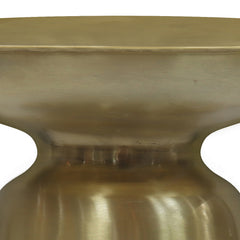 Toby 17 inch Wide Modern Industrial Metal Accent Table in Black/Gold Ombre Iron, Assembled