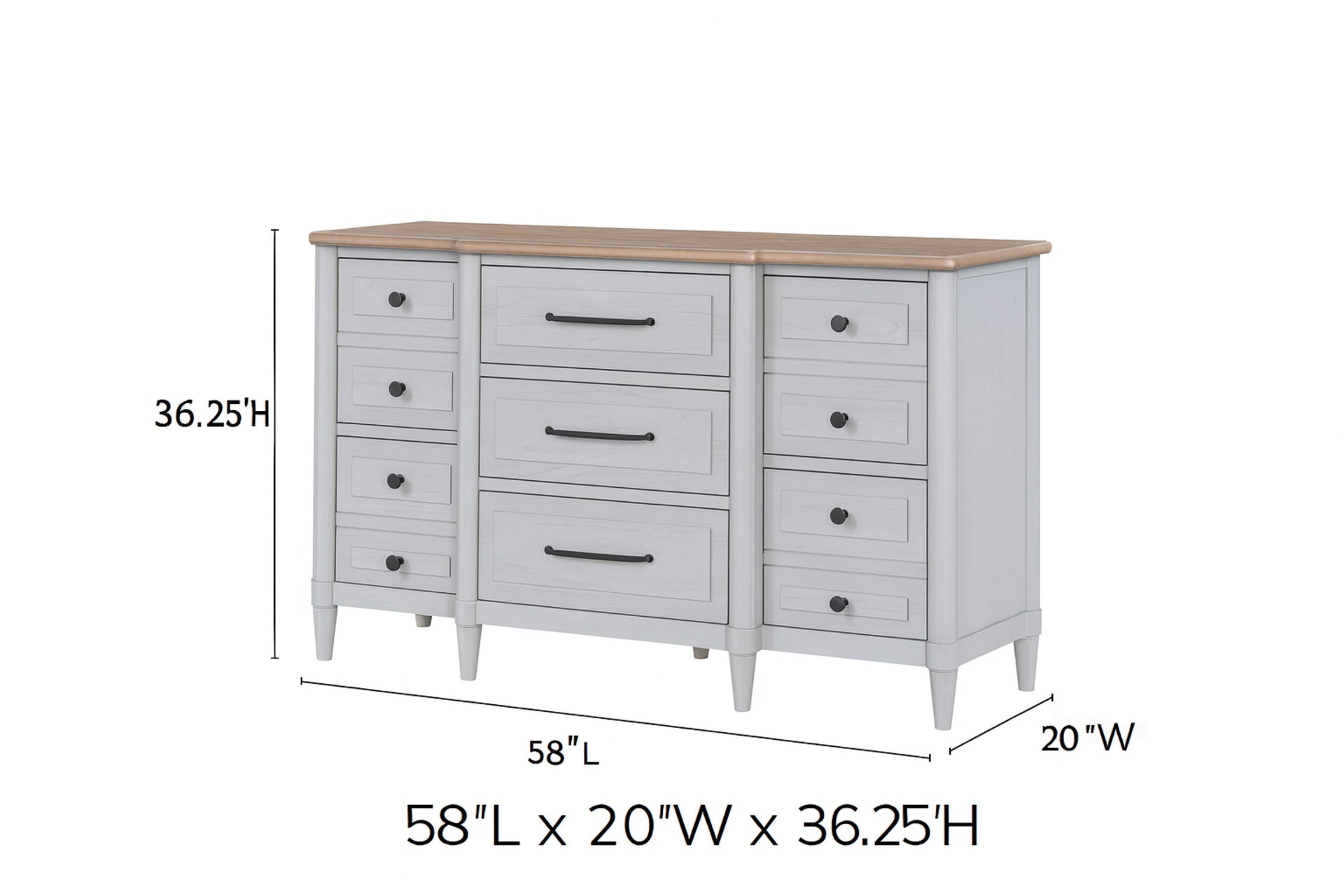 Small Teen Dresser - Cement and Sand