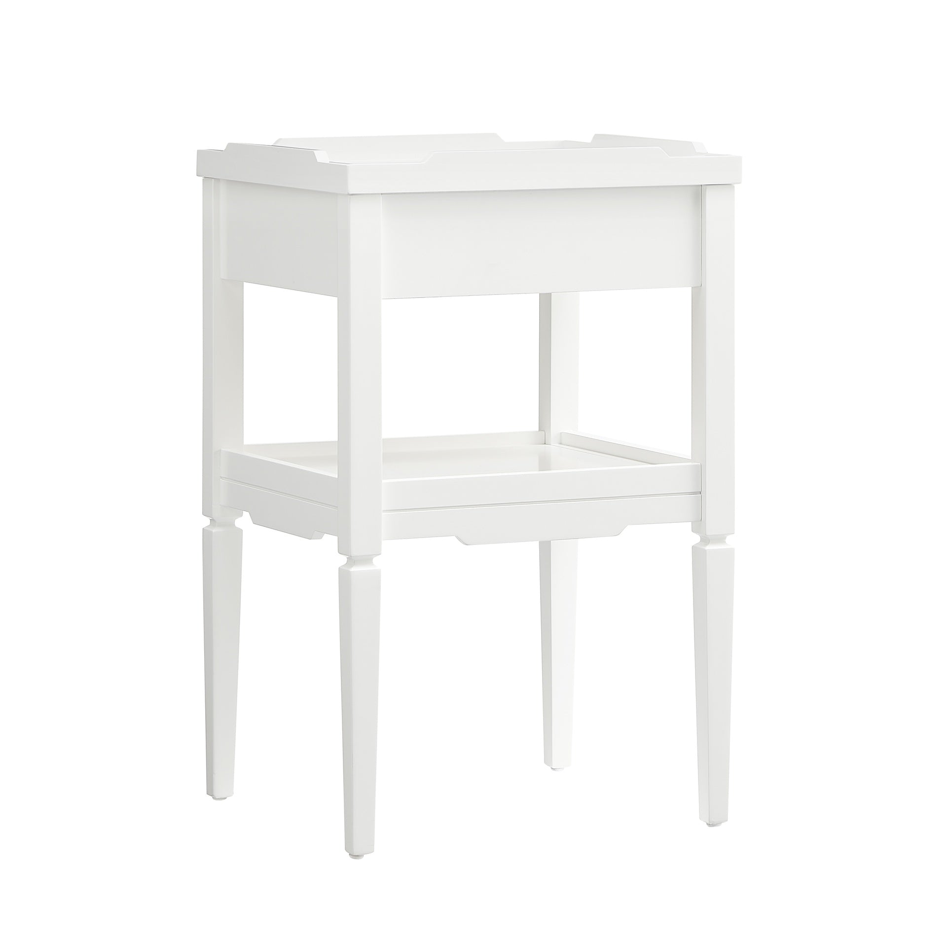 Foley White 1-drawer Nightstand