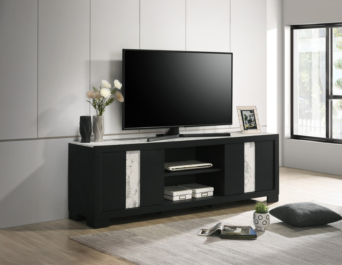 1pc Entertainment Console Rustic Charm Driftwood Wood Finish Open Shelf Living Room Furniture