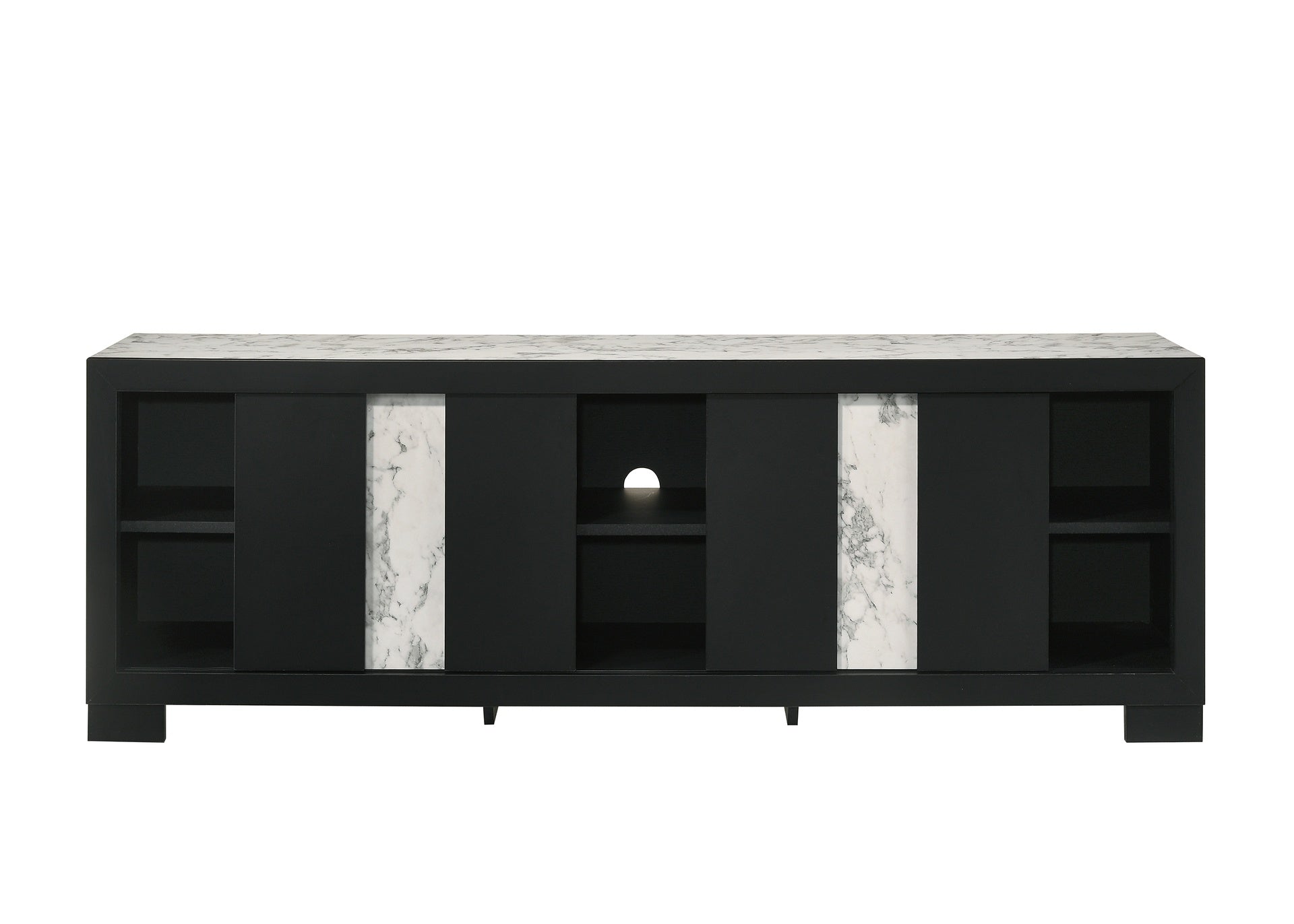 1pc Entertainment Console Rustic Charm Driftwood Wood Finish Open Shelf Living Room Furniture