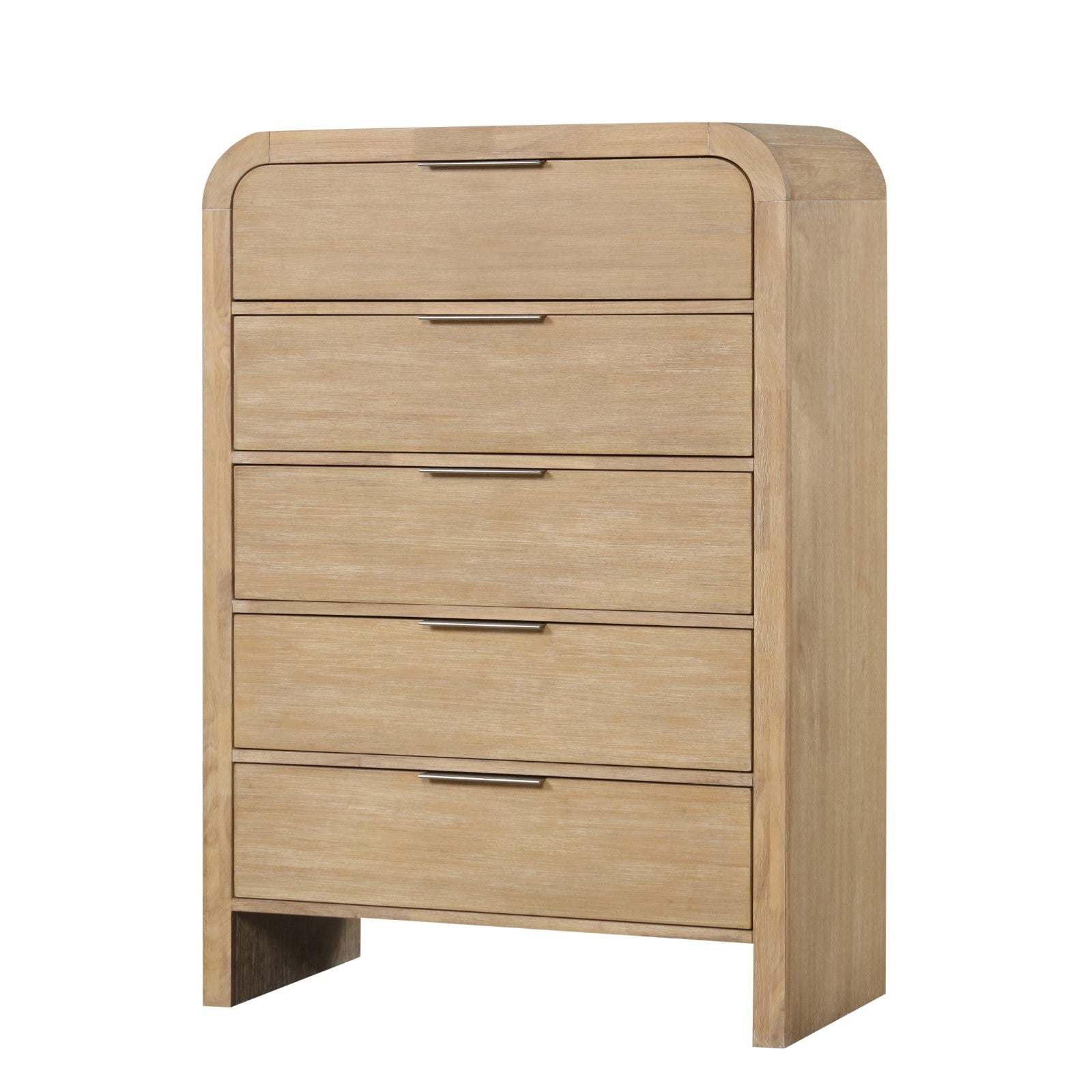 1pc Transitional Style Chest Metal Finger Handles English Dovetail Drawers Slide Metal Glides Natural Finish Bedroom Furniture