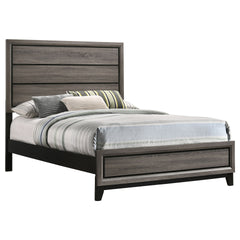 Cabrillo Grey Oak Wood Full Panel Bed