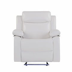 Blanche White Glider Recliner with LED Light