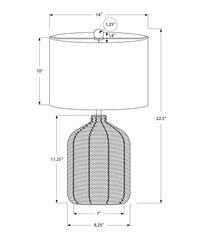 Lighting, 23"h, Table Lamp, Brown Rattan, Beige Shade, Modern