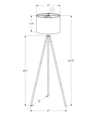 Lighting, 63"h, Floor Lamp, Brass Metal, Ivory / Cream Shade, Contemporary