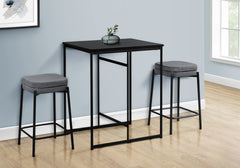 Dining Table, 32" Rectangular, Counter Height, Small, Laminate Top, Kitchen, Black Laminate, Black Metal, Contemporary, Modern