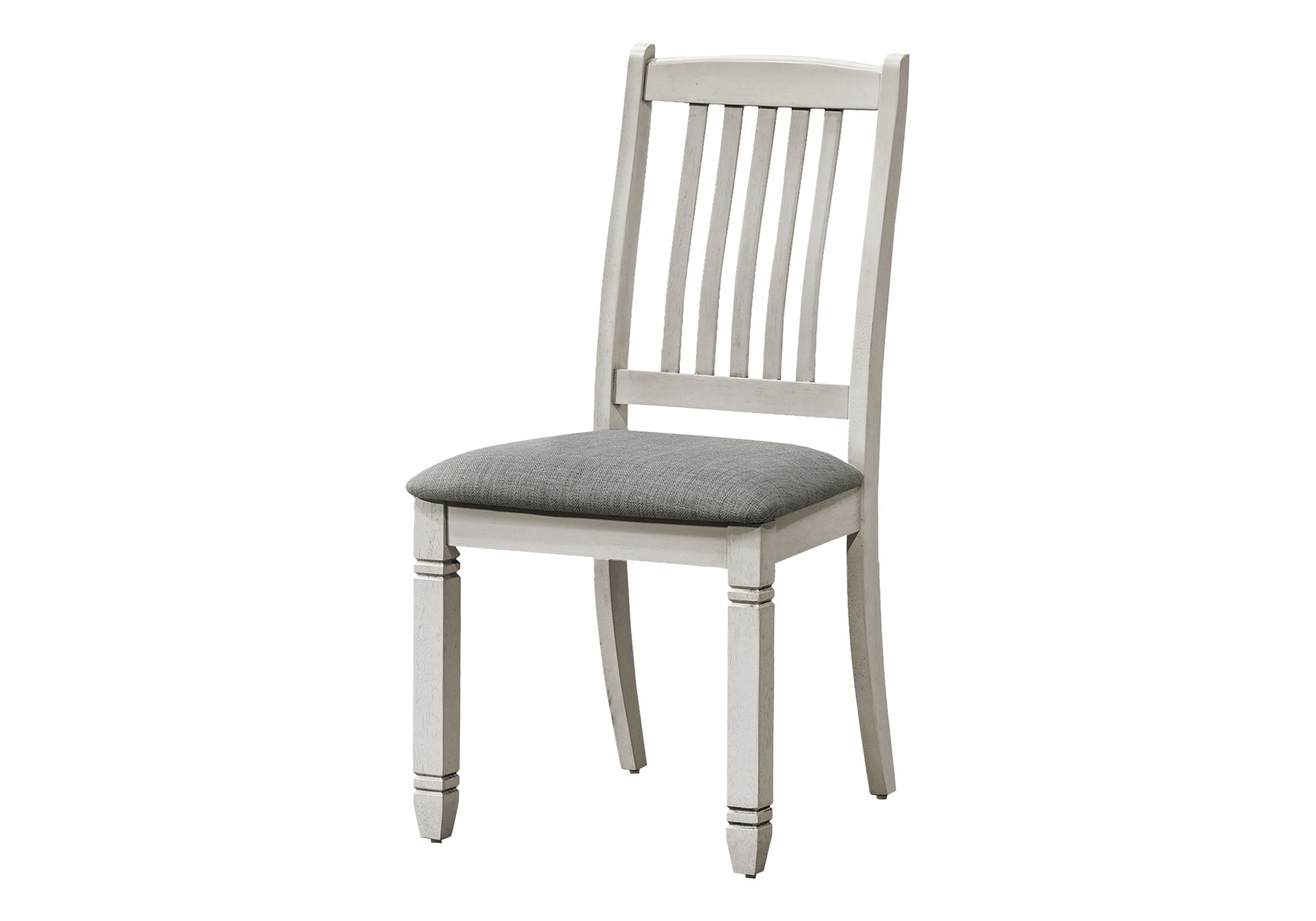 Dining Chair, 38" Height, Set Of 2, Side, Upholstered, Kitchen, Dining Room, Antique Grey, Grey Fabric, Transitional