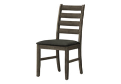 Dining Chair, 38" Height, Dining Room, Kitchen, Set Of 2, Side, Upholstered, Antique Grey, Grey Fabric, Transitional