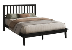 Bed, Platform Bed, Queen Size, Frame Only, Bedroom, Black Wood Frame, Black Wood Legs, Contemporary