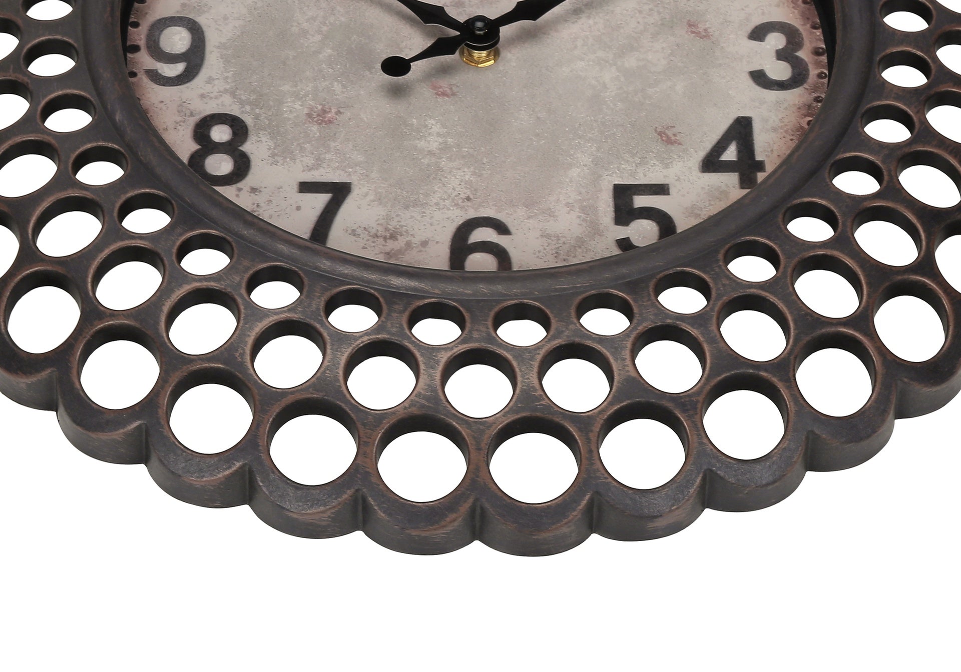 Clocks, 16" Round, Wall Clock, Dark Brown, Transitional