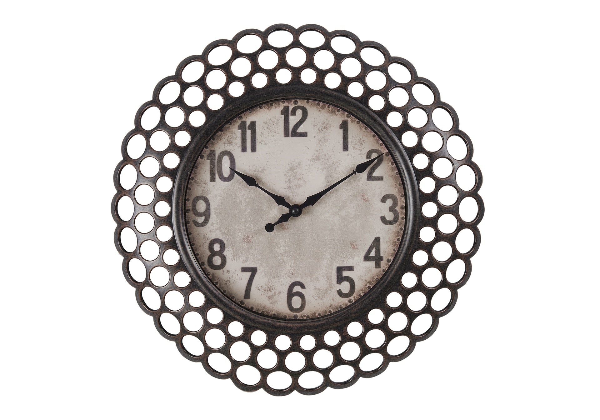 Clocks, 16" Round, Wall Clock, Dark Brown, Transitional