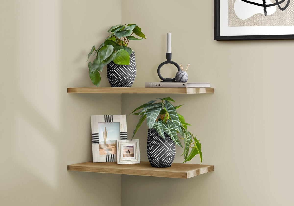 Artificial Plant, 8" Tall, Alocasia, Indoor, Faux, Fake, Table, Greenery, Potted, Set Of 2, Decorative, Green Leaves, Black Cement Pots
