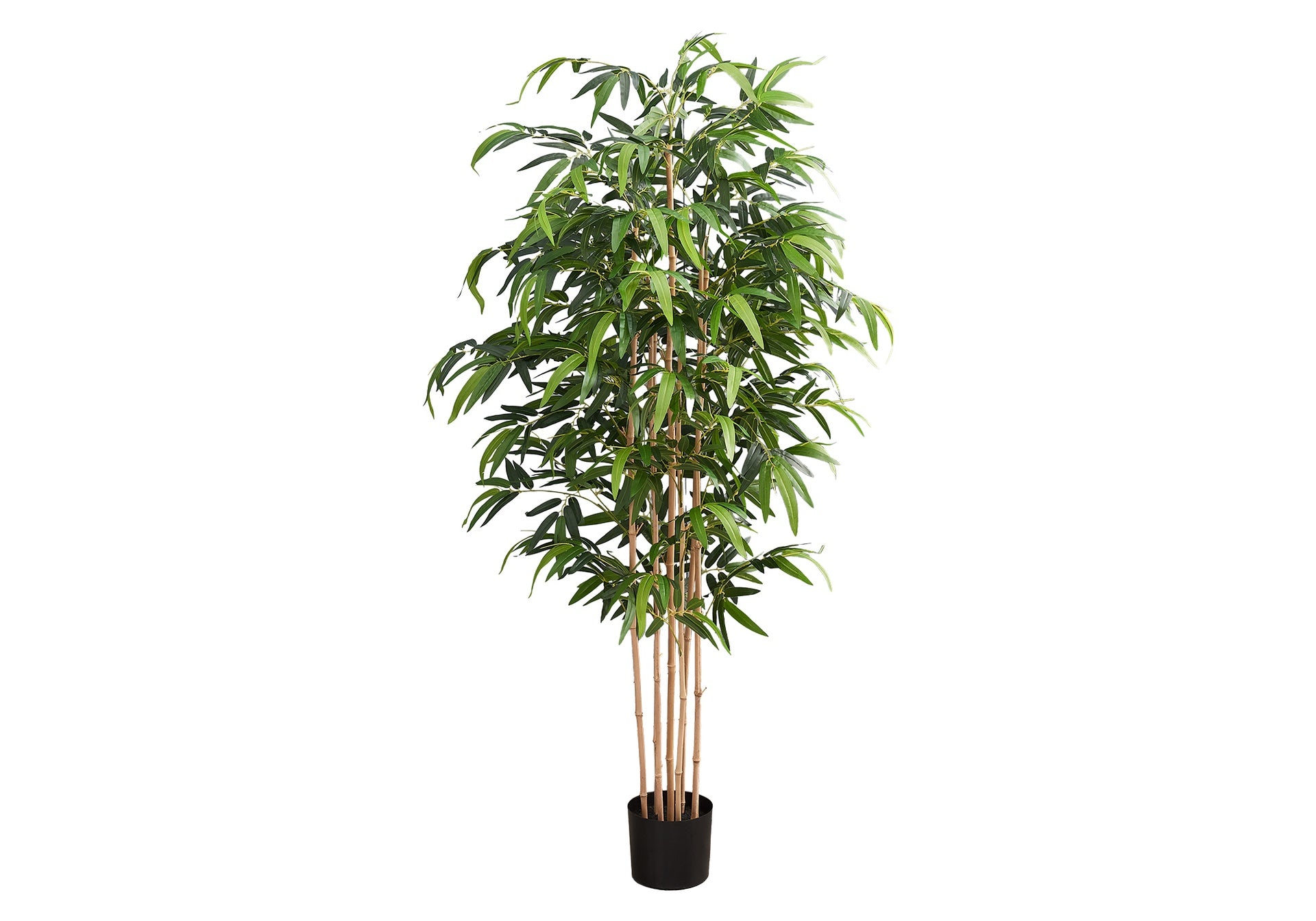 Artificial Plant, 83" Tall, Bamboo Tree, Floor, Indoor, Potted, Real Touch, Green Leaves, Black Pot