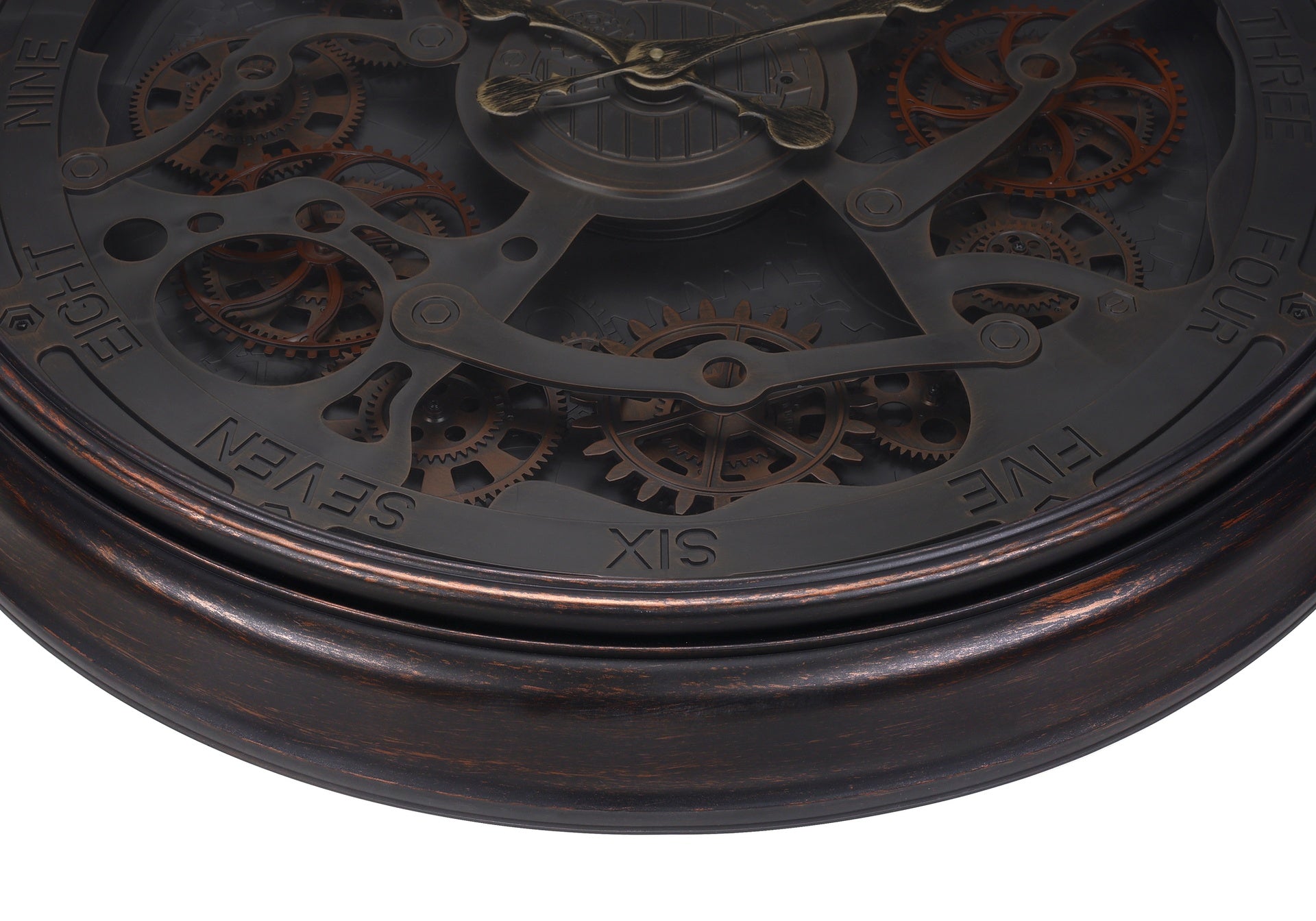 Clocks, 30" Round, Gear Mechanism, Large Oversized, Wall Clock, Black, Transitional