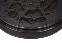 Clocks, 30" Round, Gear Mechanism, Large Oversized, Wall Clock, Black, Transitional