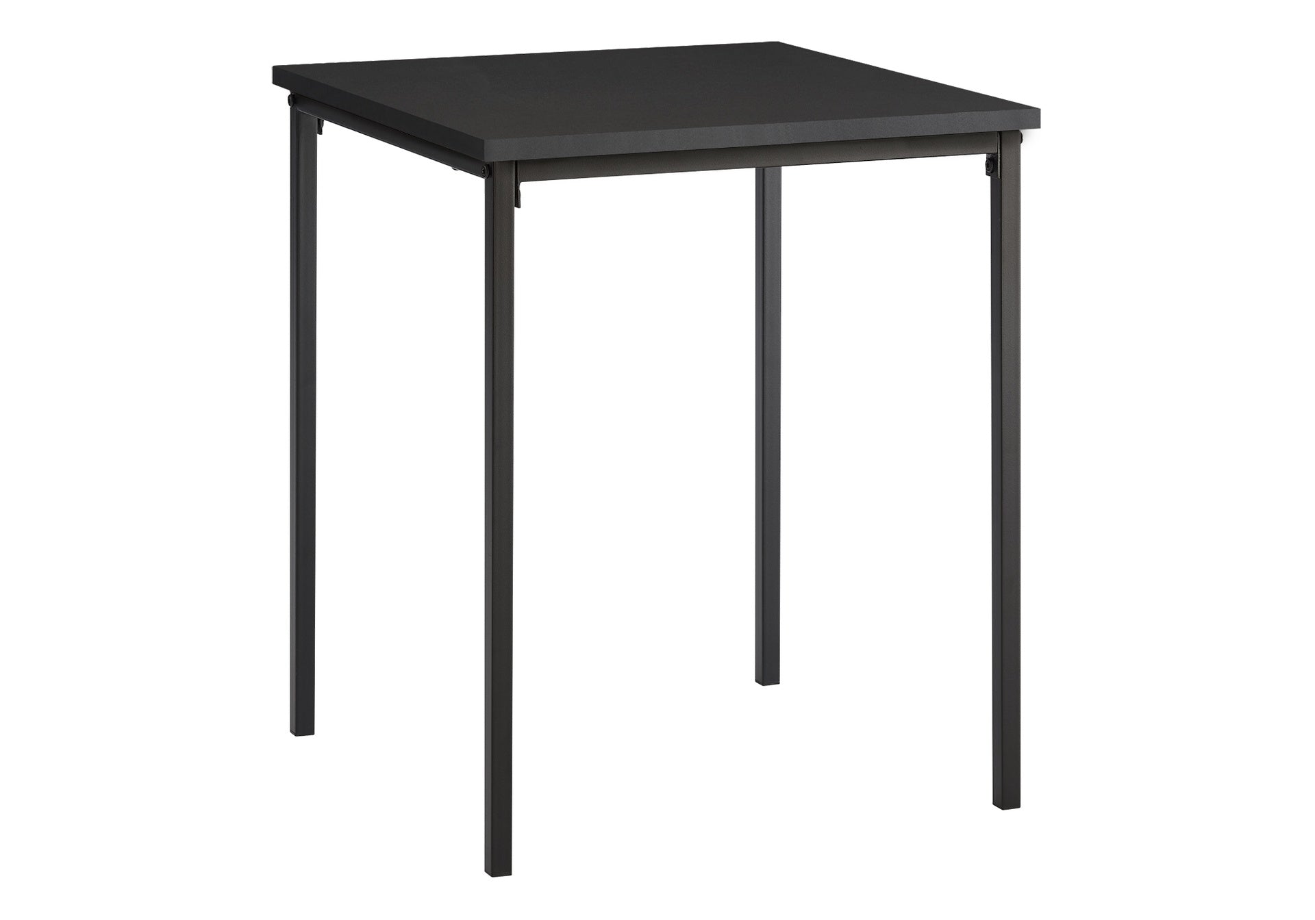 Accent Table, 22" H, Side Table, End, Small, Nightstand, Square, Bedroom, Living Room, Black Laminate, Black Metal, Contemporary, Modern