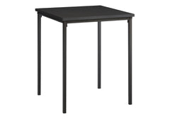 Accent Table, 22" H, Side Table, End, Small, Nightstand, Square, Bedroom, Living Room, Black Laminate, Black Metal, Contemporary, Modern