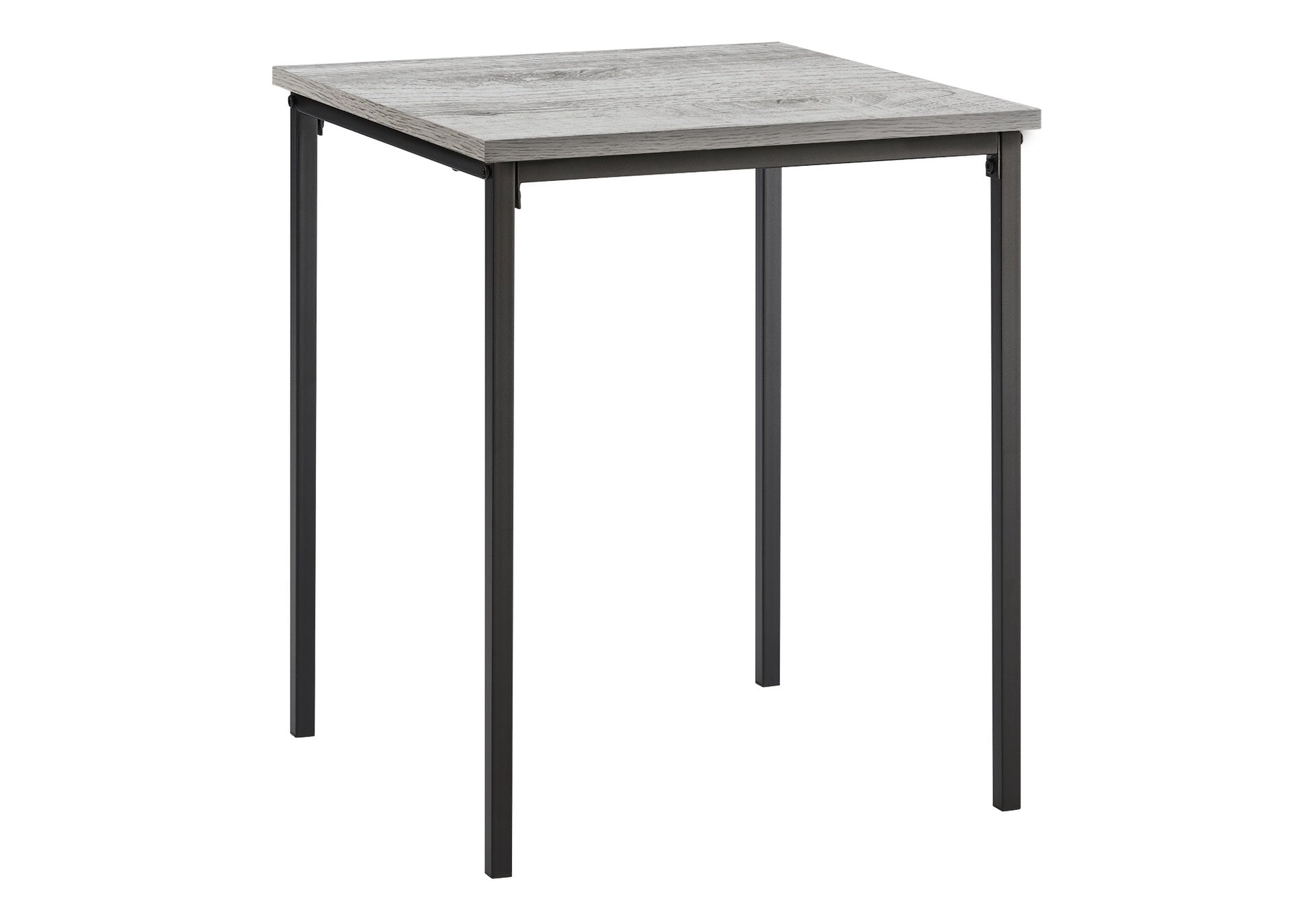 Accent Table, 22" H, Side Table, End, Small, Nightstand, Square, Bedroom, Living Room, Grey Laminate, Black Metal, Contemporary, Modern