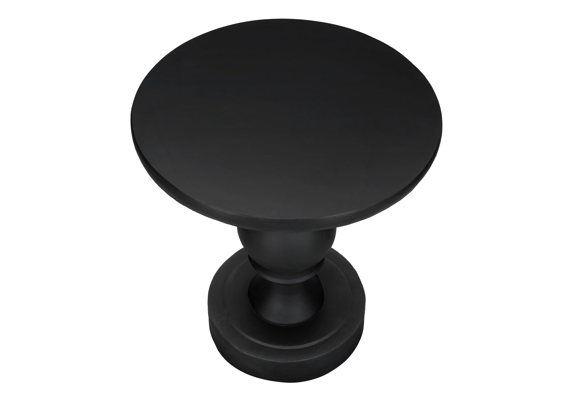 Accent Table, 25"h, Indoor Or Outdoor, Bedroom, End, Living Room, Nightstand, Round, Side Table, Black, Transitional
