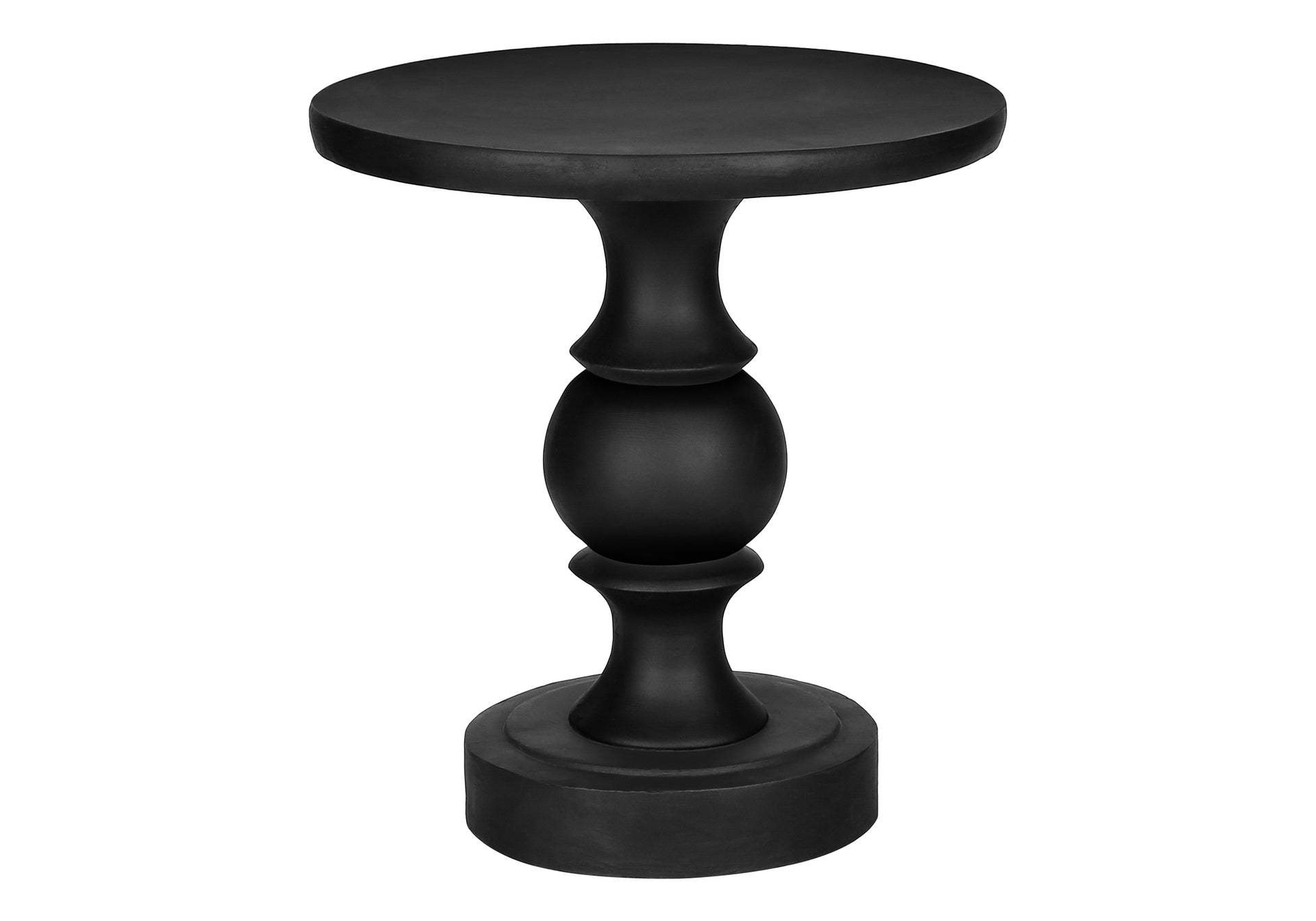 Accent Table, 25"h, Indoor Or Outdoor, Bedroom, End, Living Room, Nightstand, Round, Side Table, Black, Transitional