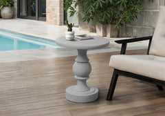 Accent Table, 25"h, Indoor Or Outdoor, Bedroom, End, Living Room, Nightstand, Round, Side Table, Grey, Transitional