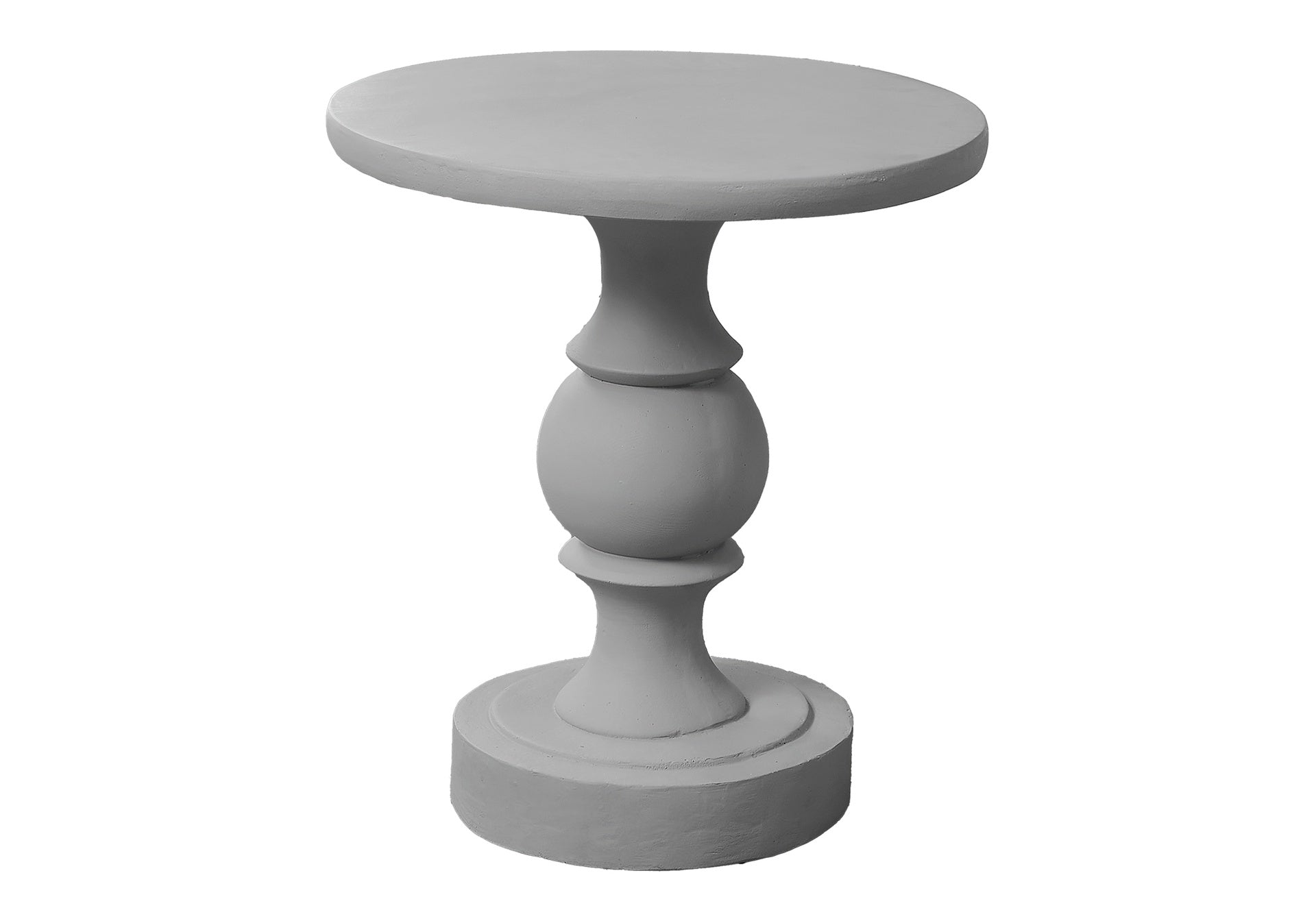 Accent Table, 25"h, Indoor Or Outdoor, Bedroom, End, Living Room, Nightstand, Round, Side Table, Grey, Transitional