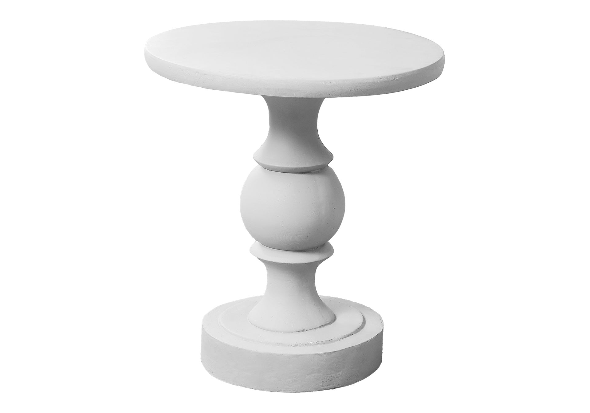 Accent Table, 25"h, Indoor Or Outdoor, Bedroom, End, Living Room, Nightstand, Round, Side Table, White, Transitional