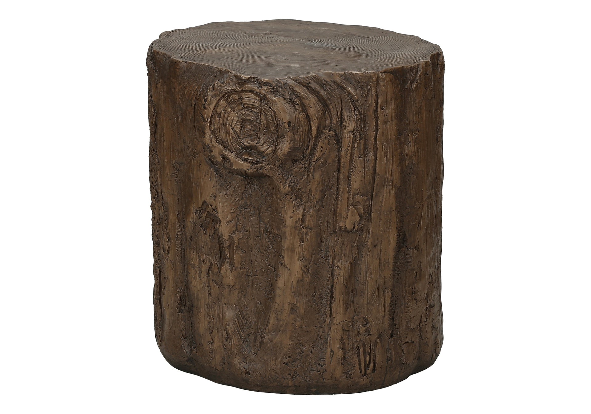 Accent Table, 25"h, Indoor Or Outdoor, Drum, End, Nightstand, Round, Side Table, Living Room, Bedroom, Walnut, Contemporary, Modern