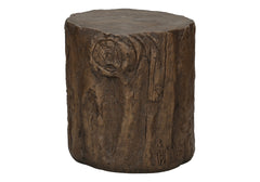 Accent Table, 25"h, Indoor Or Outdoor, Drum, End, Nightstand, Round, Side Table, Living Room, Bedroom, Walnut, Contemporary, Modern
