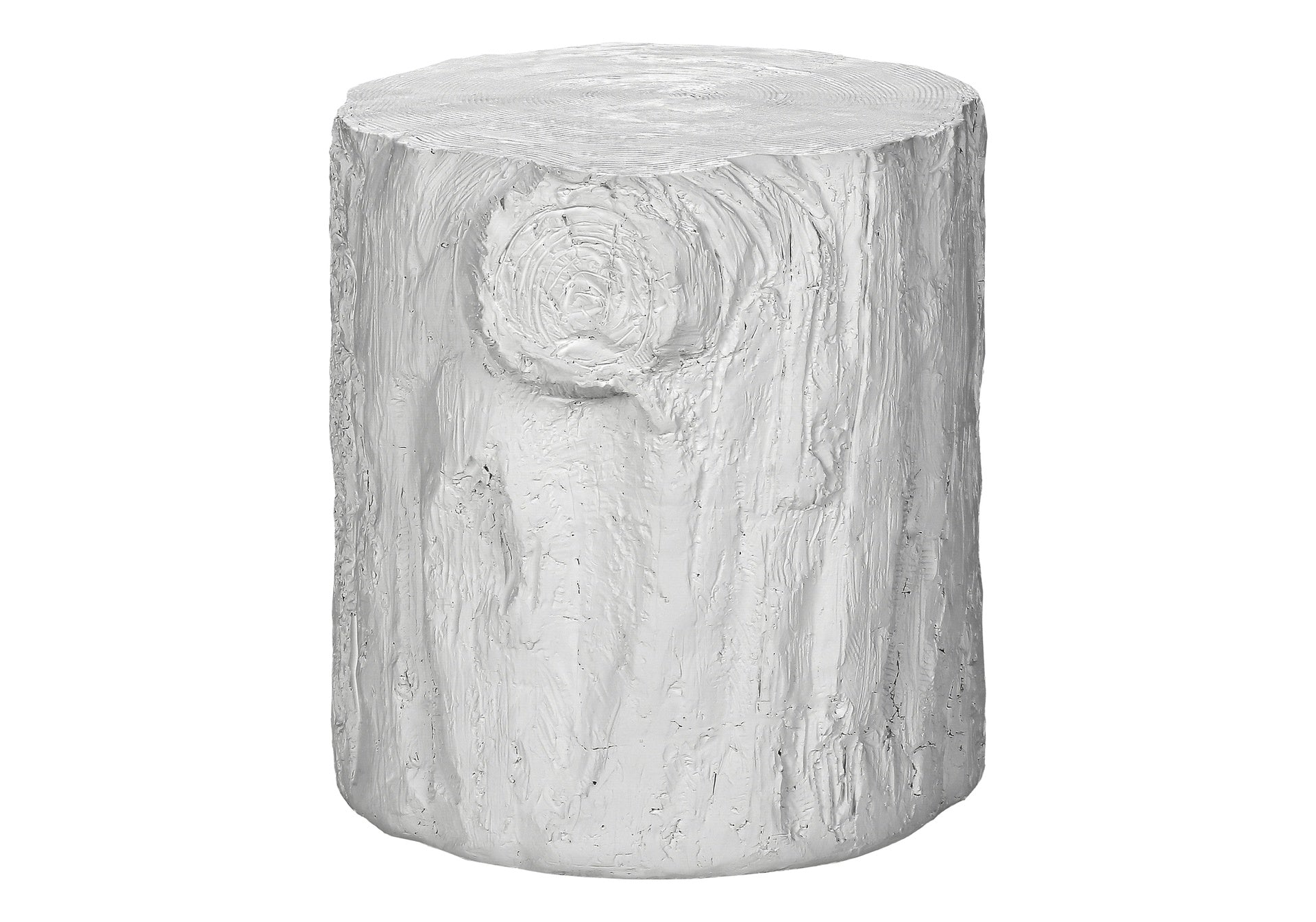 Accent Table, 25"h, Indoor Or Outdoor, Drum, End, Nightstand, Round, Side Table, Living Room, Bedroom, White, Contemporary, Modern