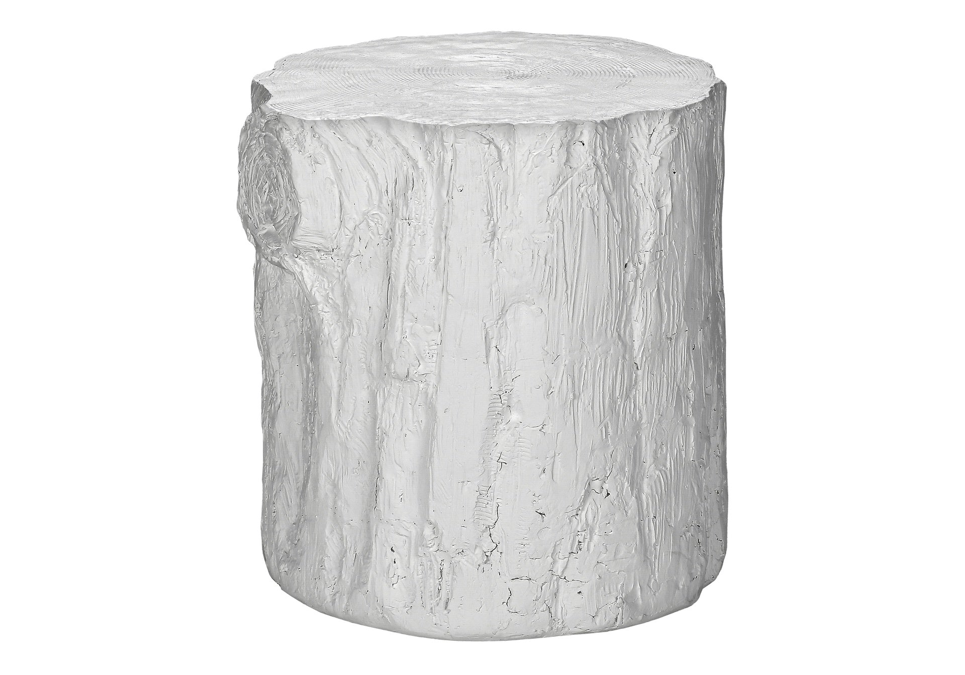 Accent Table, 25"h, Indoor Or Outdoor, Drum, End, Nightstand, Round, Side Table, Living Room, Bedroom, White, Contemporary, Modern