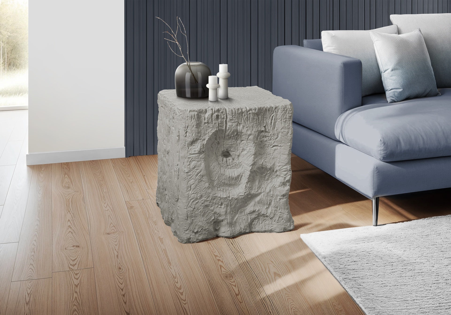Accent Table, 25"h, Indoor Or Outdoor, End, Nightstand, Side Table, Square, Living Room, Bedroom, Grey, Contemporary, Modern
