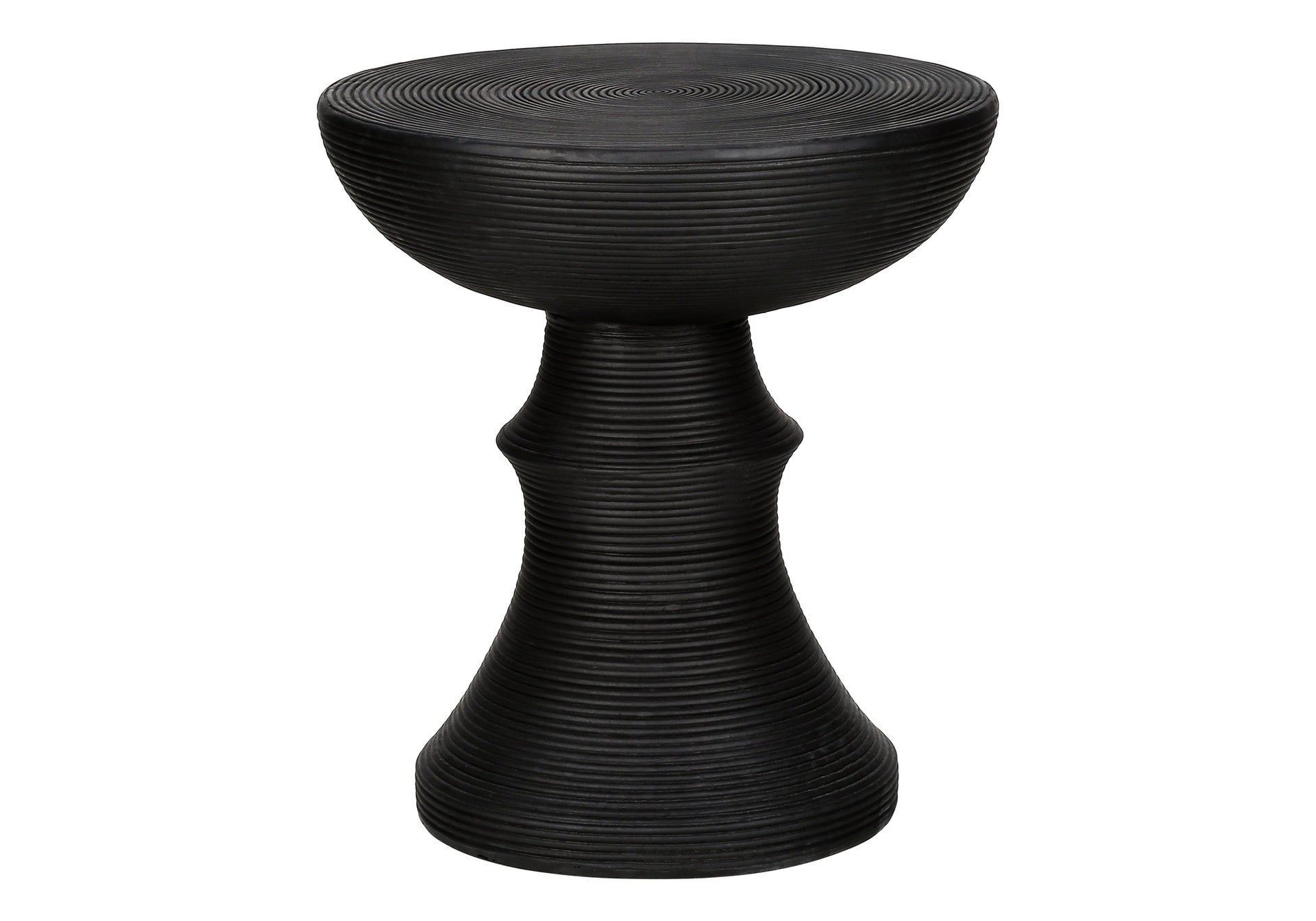 Accent Table, 25"h, Indoor Or Outdoor, Side Table, End, Bedroom, Living Room, Nightstand, Round, Black, Contemporary, Modern