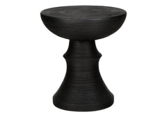 Accent Table, 25"h, Indoor Or Outdoor, Side Table, End, Bedroom, Living Room, Nightstand, Round, Black, Contemporary, Modern